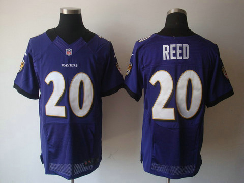 Nike Elite Jersey Purple Baltimore Ravens 20 Safety Ed Reed